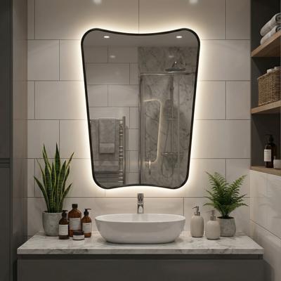 Зеркало Art-Zerkalo Sky M  LED Black Зеркало в раме с подсветкой арт. SM131LBL