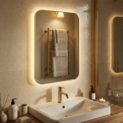 Зеркало Art-Zerkalo Smart M LED Gold Зеркало в раме с подсветкой арт. SM006LGL