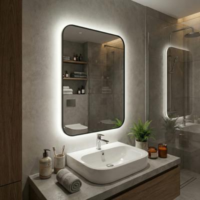 Зеркало Art-Zerkalo Smart M LED Black Зеркало в раме с подсветкой арт. SM006LBL