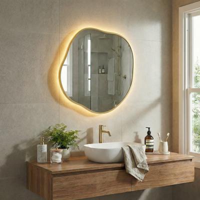 Зеркало Art-Zerkalo Organic L LED Gold Зеркало в раме с подсветкой арт. SM128LGL