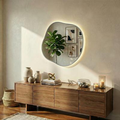 Зеркало Art-Zerkalo Organic L LED Silver Зеркало в раме с подсветкой арт. SM128LSL