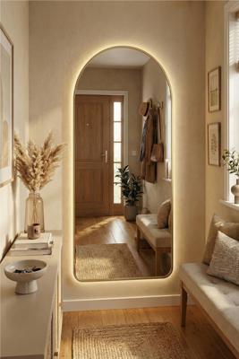 Зеркало Art-Zerkalo Arch XL LED Gold Зеркало в полный рост в раме с подсветкой арт. SM121LGL