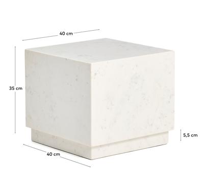 Столик La Forma (ех Julia Grup) Приставной столик Sorein из белого мрамора 40 x 40 см арт. 451191
