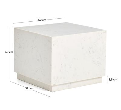 Столик La Forma (ех Julia Grup) Журнальный столик Sorein из белого мрамора 50 x 50 см арт. 451195