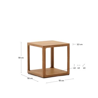 Столик La Forma (ех Julia Grup) Maymai Приставной столик из массива дуба 50 x 50 см арт. 178266