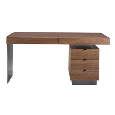 Стол письменный Angel Cerda Офисный стол 3237/MQ2101DK из ореха и стали арт. 151837