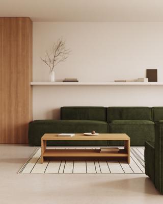 Столик La Forma (ех Julia Grup) Abilen Журнальный столик из шпона дуба 120 x 60 FSC 100% арт. 162674