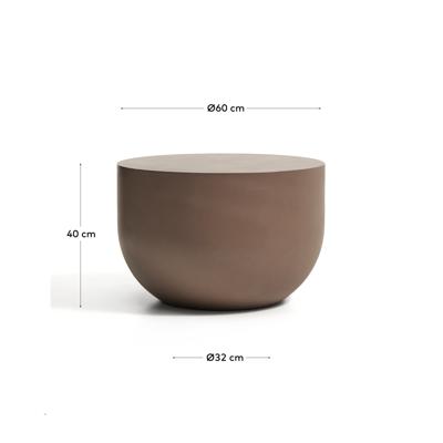 Столик La Forma (ех Julia Grup) Уличный столик Garbet из коричневого бетона, диаметр 60 см арт. 482243