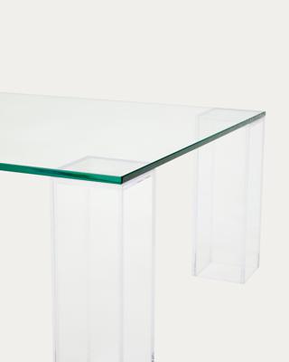 Столик La Forma (ех Julia Grup) Журнальный столик Adularia из стекла прозрачного цвета 140 x 60 арт. 205344