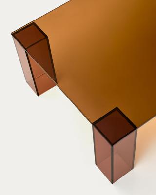 Столик La Forma (ех Julia Grup) Журнальный столик Adularia из стекла коричневого цвета 140 x 60 арт. 205346