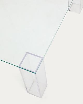 Столик La Forma (ех Julia Grup) Журнальный столик Adularia из стекла прозрачного цвета 85 x 85 арт. 205350