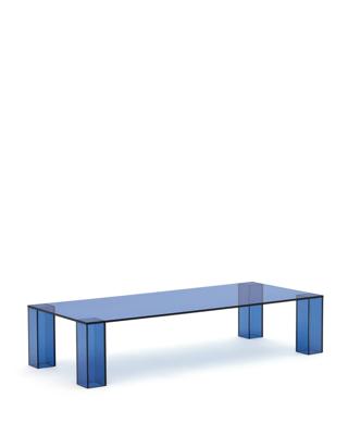 Столик La Forma (ех Julia Grup) Журнальный столик Adularia из синего стекла 140 x 60 арт. 208421