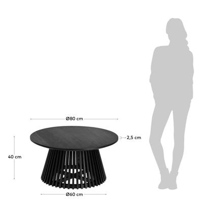 Столик La Forma (ех Julia Grup) Журнальный столик Irune Ø80 черный арт. 078320