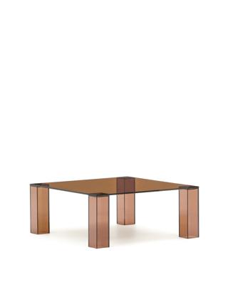 Столик La Forma (ех Julia Grup) Журнальный столик Adularia из стекла коричневого цвета 85 x 85 арт. 205352