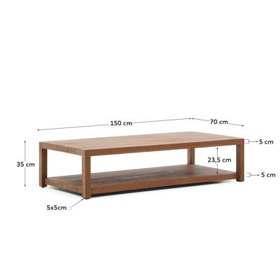 Столик La Forma (ех Julia Grup) Журнальный столик Sashi из массива тикового дерева 150 x 70 см арт. 191596