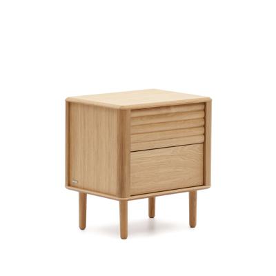 Тумбочка La Forma (ех Julia Grup) Lenon Тумбочка с 2 ящиками из шпона дуба 50 x 55 см арт. 160929