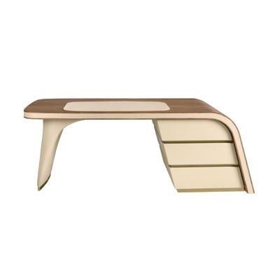 Стол письменный Angel Cerda Письменный стол 3268/DS-23006 из ореха и кремовой экокожи арт. 206585
