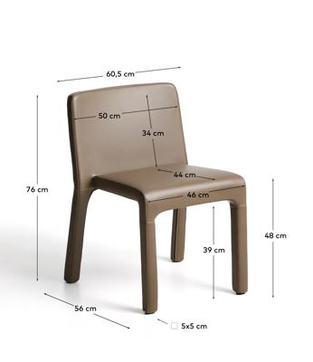 Стул La Forma (ех Julia Grup) Стул Loria в обивке из коричневой экокожи арт. 503238
