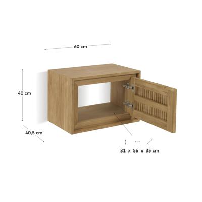 Комплект мебели для ванной La Forma (ех Julia Grup) Тумба для ванной из массива тика Taciana 60 x 40 см арт. 110273