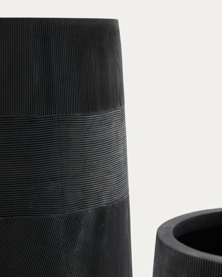 Кашпо La Forma (ех Julia Grup) Набор из 2 кашпо Tival из песчаника черного цвета Ø 45 см арт. 262103