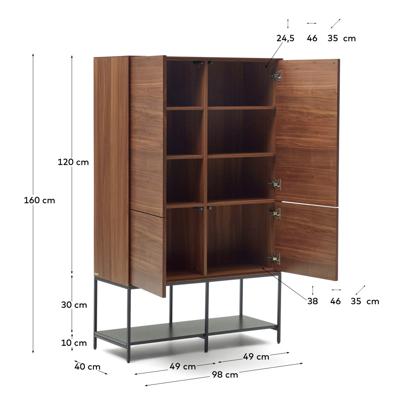 Буфет La Forma (ех Julia Grup) Vedrana Буфет из орехового шпона со стальными ножками 97,5 x 160 см арт. 157283