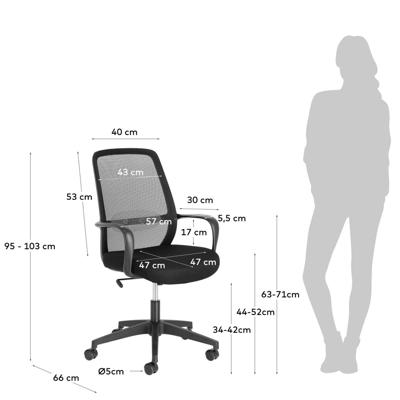 Стул La Forma (ех Julia Grup) Офисное кресло Melva в черном цвете арт. 093338