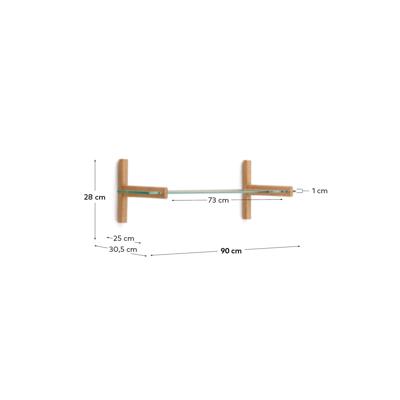 Полка La Forma (ех Julia Grup) Модульная полка Sitra из массива дуба арт. 210075
