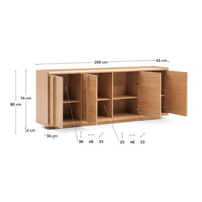 Комод La Forma (ех Julia Grup) Комод Onix из дубового шпона в натуральной отделке арт. 503788