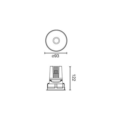 Встраиваемый светильник Faro Встраиваемый светильник DEEP 60 R черный 60° 2700K CRI90 HONEYCOMB арт. 189105