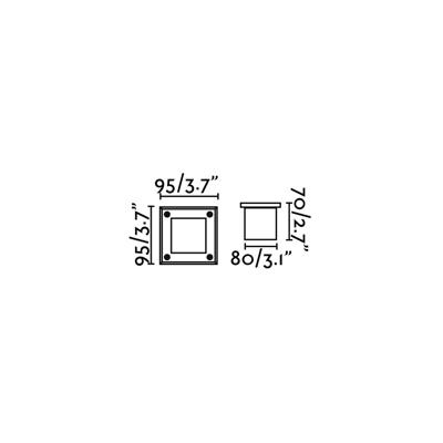 Встраиваемый светильник Faro Квадратный встраиваемый светильник LED-18 арт. 059917