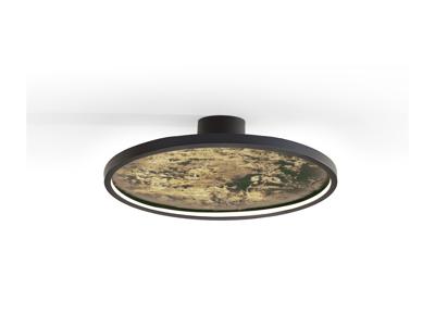 Потолочный светильник Schuller Настенный/потолочный светильник Stone CCT- черный LED D60 арт. 215928