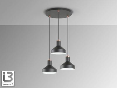 Подвесной светильник Schuller Irias Люстра 3L черный/медный D45 арт. 263276