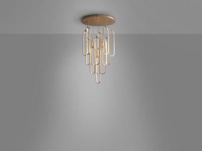Подвесной светильник Schuller Люстра Colette 14L розовое золото DIM арт. 189925
