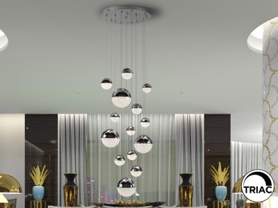 Подвесной светильник Schuller Подвесной светильник Sphere 14L LED Ø60 X500H DIM хром арт. 098374