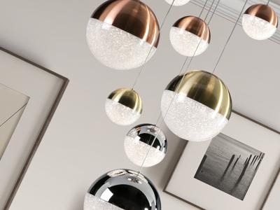 Подвесной светильник Schuller Подвесной светильник Sphere 9L LED Ø50 DIM разноцветный арт. 098216