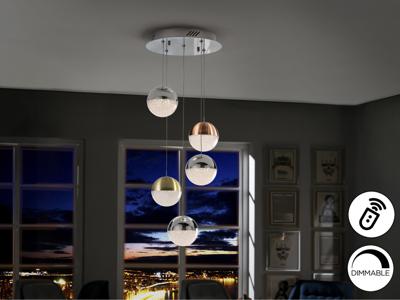 Подвесной светильник Schuller Подвесной светильник Sphere 5L LED Ø33 DIM разноцветный арт. 098228
