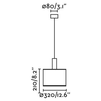 Подвесной светильник Faro Люстра Mambo Simple черный/ротанг ø320 арт. 104343