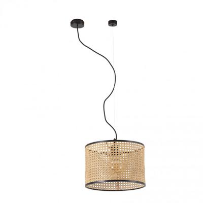 Подвесной светильник Faro Люстра Mambo Simple черный/ротанг ø320 арт. 104343