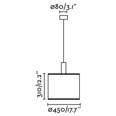 Подвесной светильник Faro Люстра Mambo Simple черный/ротанг ø450 арт. 104167