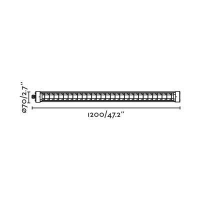 Потолочный светильник Faro SCUBA LOUVER 1200 черный потолочный светильник 36W 2700K 220-240V арт. 184871