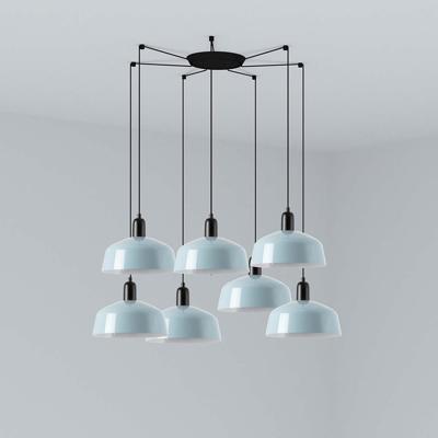 Подвесной светильник Faro Подвесной светильник TATAWIN сине-серый 7xE27 арт. 219545