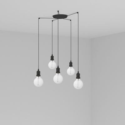 Подвесной светильник Faro Люстра Art 5L черная арт. 107782