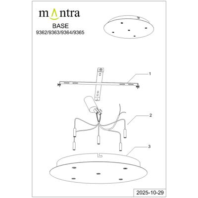 Подвесной светильник Mantra 9364+9229 (5L) Подвесная люстра MANTRA ARRECIFE арт. 499016
