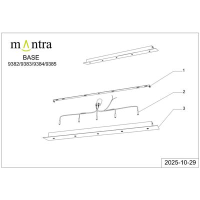 Подвесной светильник Mantra 9385+9220 (5L) Подвесная люстра MANTRA ARRECIFE арт. 499030