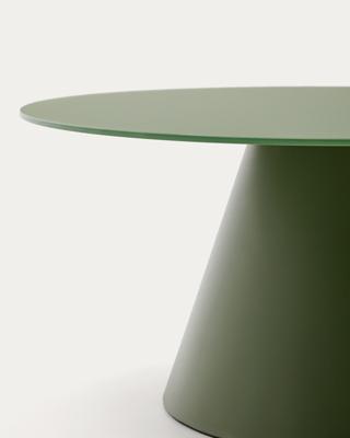 Столик La Forma (ех Julia Grup) Журнальный столик Wilshire зеленый из закаленного стекла из стали Ø80 см арт. 263954
