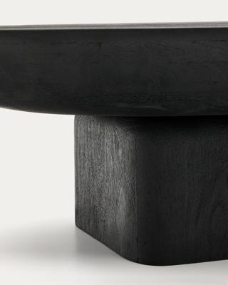 Столик La Forma (ех Julia Grup) Ovak Журнальный столик из акации с чёрной отделкой 140 x 70 см арт. 299302