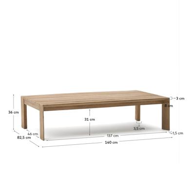 Столик La Forma (ех Julia Grup) Журнальный столик Ambra из акации со светлой отделкой 82,5 x 140 см арт. 253619