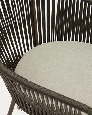 Стул La Forma (ех Julia Grup) Стул Yanet из зеленой веревки арт. 098027