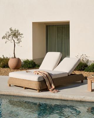 Шезлонг La Forma (ех Julia Grup) Двойной шезлонг Meria из искусственного ротанга арт. 254514