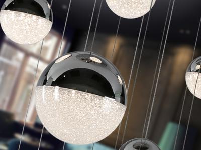 Подвесной светильник Schuller Люстра Sphere 14L хромированная D60 DIMABLE арт. 201625